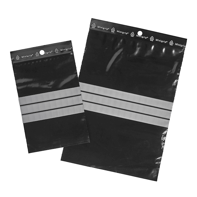 Flexico Minigrip® PE  6µ? blickd. schwarz 100X150